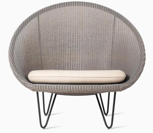Vincent sheppard " Joe Cocoon" perfecte staat, Huis en Inrichting, Stoelen, Zo goed als nieuw, Eén, Metaal, Riet of Rotan, Grijs