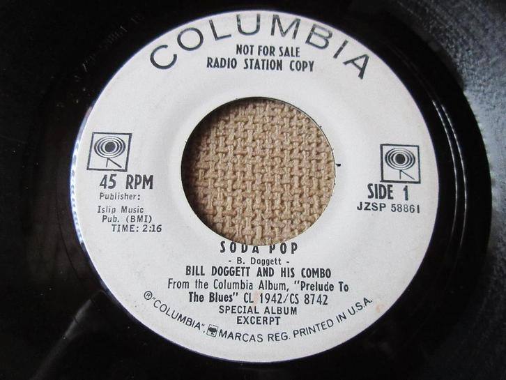 Bill Doggett & His Combo - Soda Pop / Ham Fat  Promo, CD & DVD, Vinyles Singles, Utilisé, Single, R&B et Soul, 7 pouces, Enlèvement ou Envoi