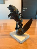 Mascotte taureau en bronze, Antiquités & Art, Bronze