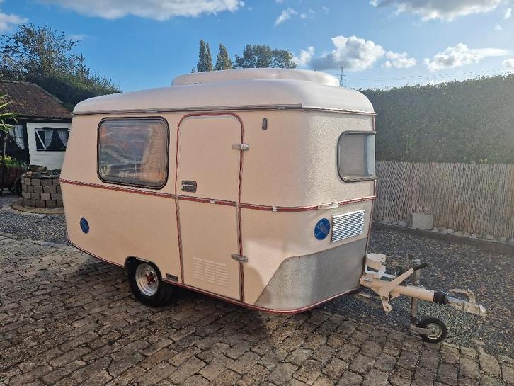 Mooie Eriba Puck uit 1976, 470kg! Bieden vanaf 4500euro!, Caravanes & Camping, Caravanes, Particulier, jusqu'à 500 kg, Eriba, Toit relevable