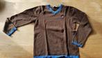 bruine trui met blauw van CKS maat 140, Kinderen en Baby's, Kinderkleding | Maat 140, Gebruikt, Ophalen of Verzenden, Jongen, Trui of Vest