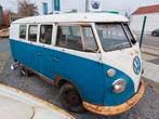 Vw dubbeldeur splitbus, Auto's, Oldtimers, Te koop, Bedrijf, Blauw, Volkswagen