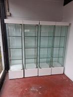 4 vitrines, Maison & Meubles, Armoires | Vitrines, 25 à 50 cm, Avec tablette(s), Verre, Utilisé