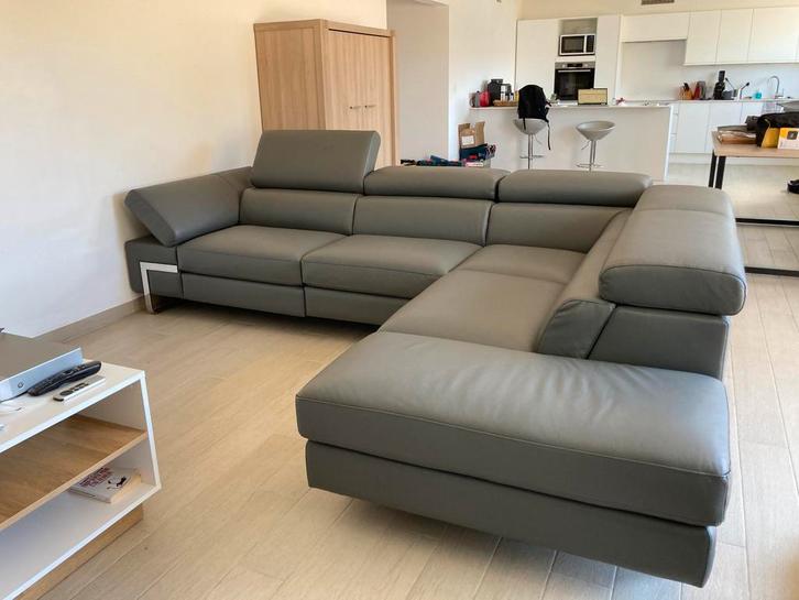 NIEUW!: Leren hoekbank, elektrische relaxfauteuil, ligstoel, Huis en Inrichting, Zetels | Zetels, Nieuw, Hoekbank, Vierpersoons of meer