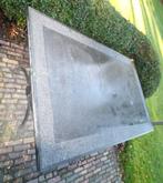 Tafel Blauwe steen met zwart gelakt onderstel, Ophalen