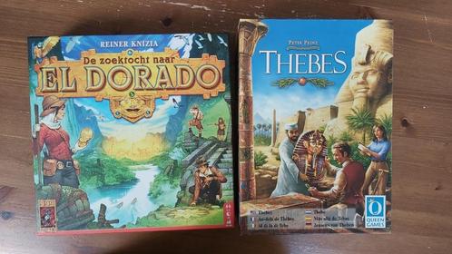 Zoektocht naar El Dorado + Thebes – Bordspellenpakket, Hobby en Vrije tijd, Gezelschapsspellen | Bordspellen, Zo goed als nieuw