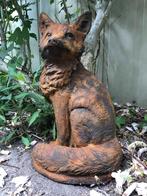 Vos, stenen beeld, vos dierfiguren, vos tuinbeelden., steen, Tuin en Terras, Ophalen of Verzenden, Steen, Dierenbeeld