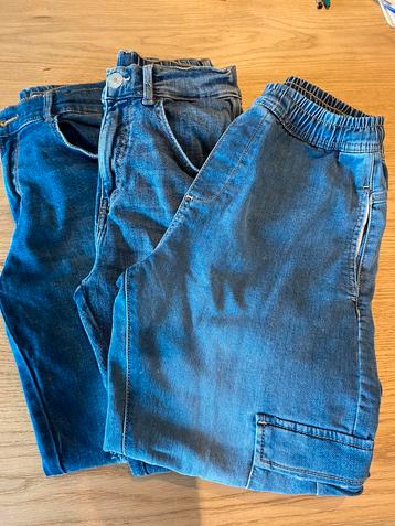 3 jeansbroeken Zara (maat 164 op etiket maar tailleert klein