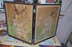 Oude dubbele kader met pastels, Ophalen
