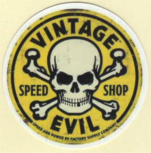 Vintage Evil Speed Shop sticker, Collections, Autocollants, Neuf, Envoi