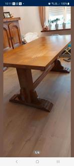 Massief houten eettafel, Huis en Inrichting, Tafels | Eettafels, Gebruikt, Ophalen