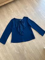 Blauwe blouse met strik SMALL, Kleding | Dames, Blouses en Tunieken, Ophalen of Verzenden