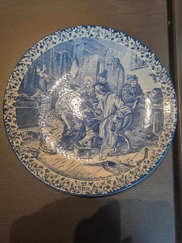 Bord delfts blauw handpainted beschikbaar voor biedingen