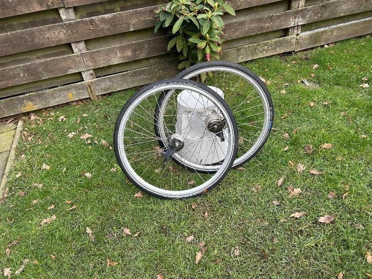 Set Wielen 28 inch achterwiel 7 NEXUS versne. rollerbrake, Fietsen en Brommers, Fietsonderdelen, Gebruikt, Algemeen, Wiel, Ophalen of Verzenden