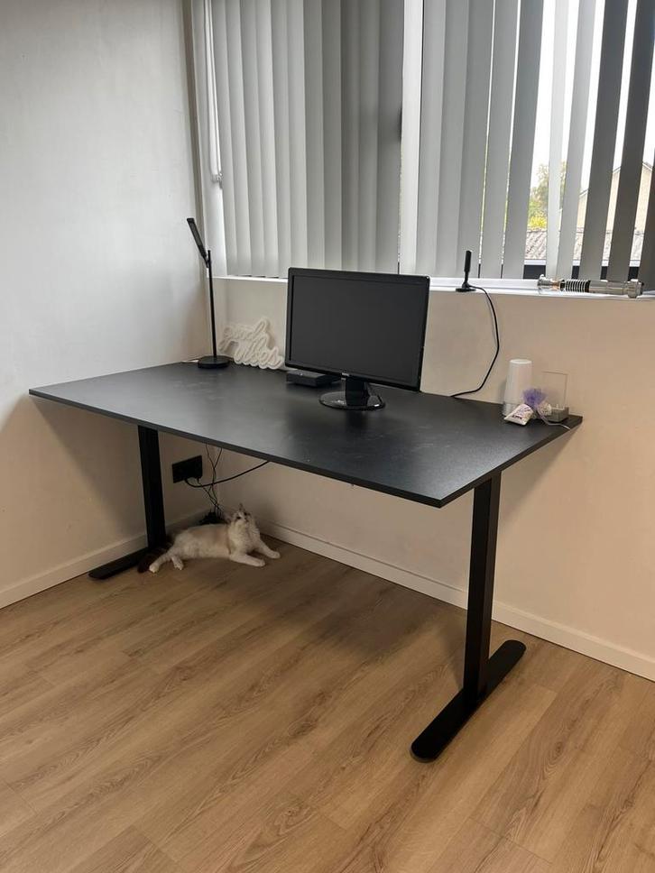 Grote zwarte/ moderne bureau, Maison & Meubles, Bureaux, Neuf, Enlèvement