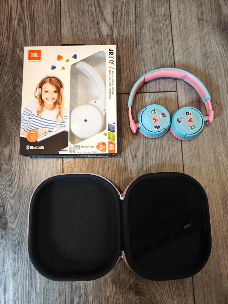 JBL JR310BT roze kids headset op bluetooth met Opbergdoos, Handtassen en Accessoires, Toilettassen, Roze, Ophalen of Verzenden