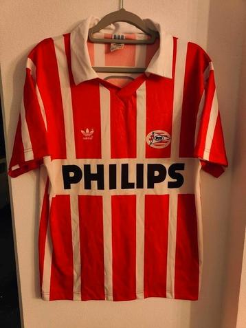 Chemise d'accueil PSV Adidas 1990 S Romario, vintage authent