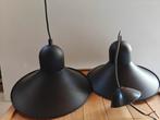 2 vintage bruine hanglampen, Ophalen of Verzenden, Gebruikt, Metaal, Vintage