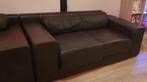 Divan cuir 2 pièces, Huis en Inrichting, Zetels | Zetels, Ophalen, Gebruikt, Cuir, Leer