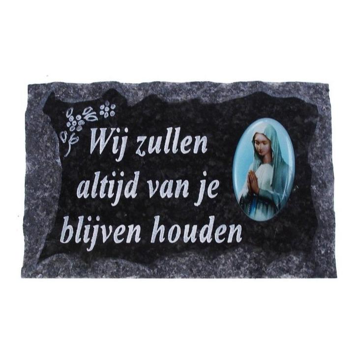 GRAFPLAAT 9X14CM WIJ ZULLEN ALTIJD VAN JE BLIJVEN HOUDEN, Huis en Inrichting, Woonaccessoires | Overige, Nieuw, Ophalen of Verzenden