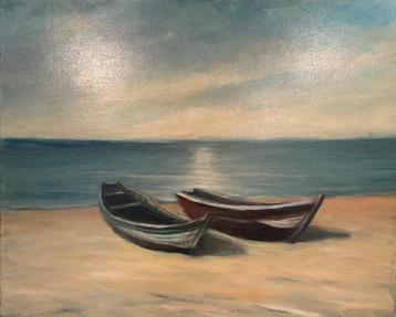 Schilderij Bootjes op het Strand, Enlèvement