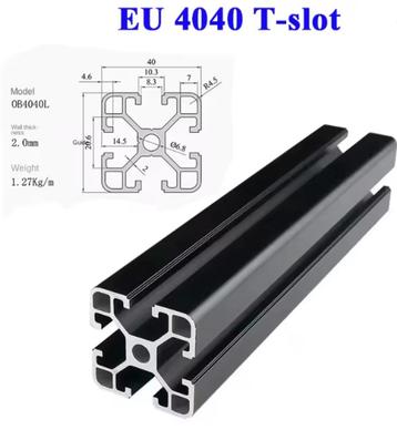 Zwart 16x 4040 profiel met T slot 500mm lang beschikbaar voor biedingen