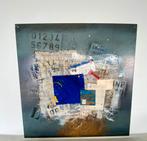 Collage op metalen plaat Sophie De Keyser 100x100cm, Antiek en Kunst, Ophalen