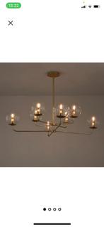 Hanglamp messing en glas Nieuw, Huis en Inrichting, Lampen | Hanglampen, Ophalen, Glas