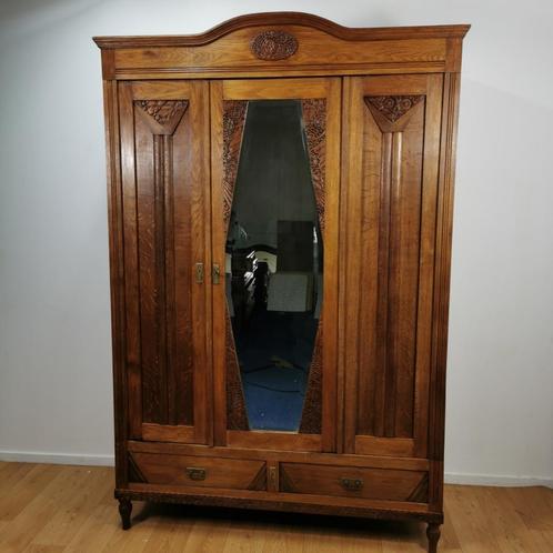 Armoire vintage, armoire, armoire à miroir 502, Maison & Meubles, Armoires | Penderies & Garde-robes, Utilisé, Enlèvement ou Envoi