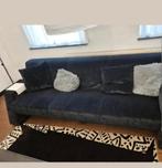 URGENT Salon 3 + 2 + 1 design velours noir, Enlèvement, Comme neuf, Quatre personnes ou plus