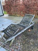 Ligbed in hout, Tuin en Terras, Ophalen, Gebruikt, Hout