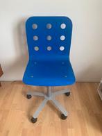 Chaise de bureau Ikea bois, Ophalen, Gebruikt, Blauw, Bureaustoel
