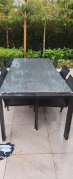 Tuintafel marmer, Tuin en Terras, Tuintafels, Ophalen, Zo goed als nieuw