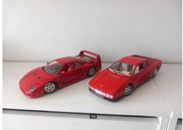 2x Ferrari : F40 & Testarossa , oltimers , scale model 1:18 beschikbaar voor biedingen