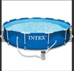 Intex zwembad,Pomp, filter, stofzuiger, afdekzeil, producten, Tuin en Terras, Zwembaden, Opblaaszwembad, Rond, Gebruikt, Ophalen