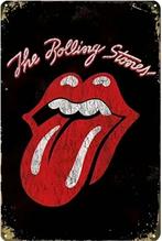 Metalen vintage mancave reclamebord The Rolling Stones, Nieuw, Reclamebord, Ophalen of Verzenden