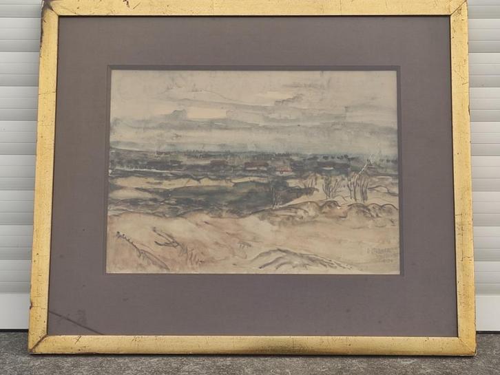 aquarelle signe rodolphe strebelle, Antiek en Kunst, Kunst | Schilderijen | Klassiek, Ophalen of Verzenden