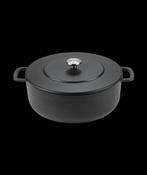 Gietijzeren Dutch Oven Ø28 cm – Zwart – Topstaat, Kookpan of Snelkookpan, Gietijzer, Ophalen of Verzenden, Zo goed als nieuw