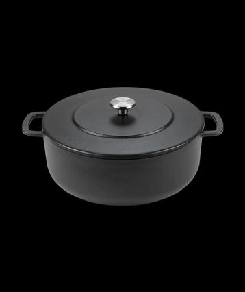 Gietijzeren Dutch Oven Ø28 cm – Zwart – Topstaat beschikbaar voor biedingen
