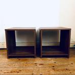 Ensemble de 2 armoires d'appoint/tables de chevet en bois, Comme neuf, Enlèvement, Bois, 45 à 65 cm