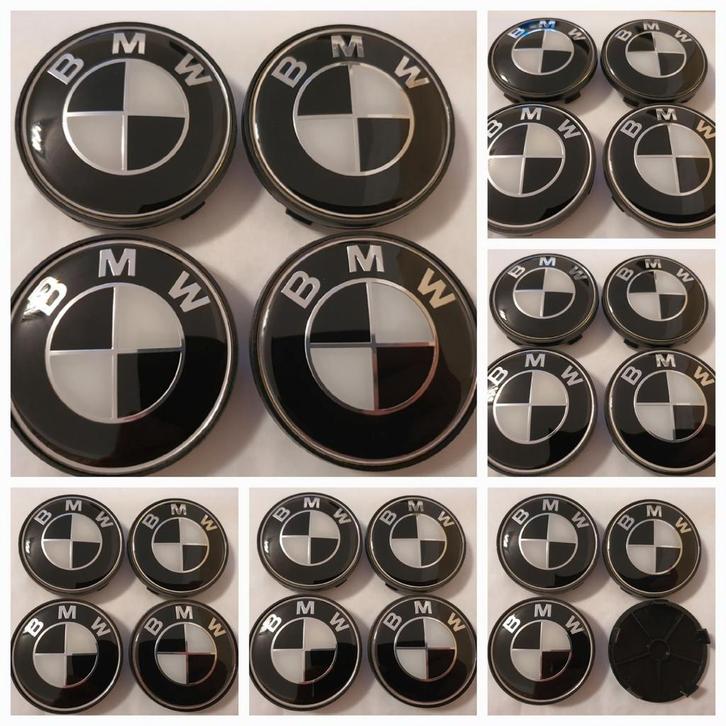 Bmw wieldoppen Ø68mm full zwart/zwart wit/blauw wit f10 f15, Auto diversen, Wieldoppen, Nieuw, Ophalen of Verzenden
