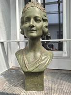 Beeldje Koningin Astrid brons, Ophalen of Verzenden, Gebruikt, Overige typen