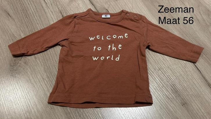 Longsleeve (Zeeman, maat 56), Kinderen en Baby's, Babykleding | Maat 56, Zo goed als nieuw, Ophalen of Verzenden