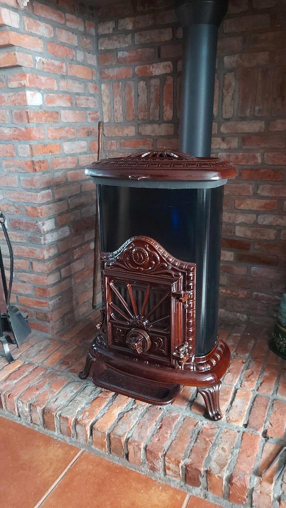 Franco Belge Continental 5, Huis en Inrichting, Kachels, Zo goed als nieuw, Vrijstaand, Houtkachel, Hout, Ophalen