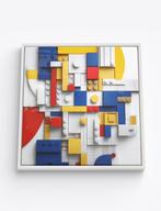 Uniek XXL Glasschilderij | Lego Mondriaan-style - 6 sizes, Oorspronkelijke maker, Verzenden, Nieuw, 125 cm of meer