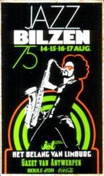 (m94) Jazz Bilzen 14, 15, 16, 17 aug 1975, sticker, Verzenden, Gebruikt