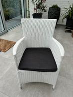 4 witte tuinstoelen in kunststof, Ophalen, Overige materialen, Eenpersoons, Minder dan 75 cm