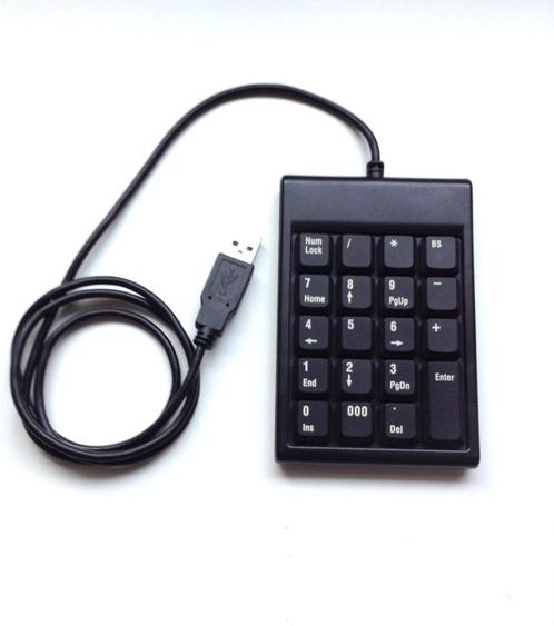 Clavier numérique externe USB - noir, Informatique & Logiciels, Claviers, Comme neuf, Numerique, Filaire, Ergonomique, Enlèvement ou Envoi