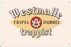 Metalen reclamebord Westmalle 4 - retro vintage mancave, Verzamelen, Ophalen of Verzenden, Nieuw, Reclamebord, Plaat of Schild