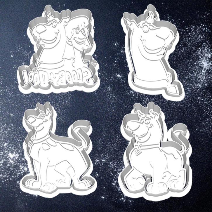 4x Scooby Doo Cookie cutter / Koekjessnijders, Hobby en Vrije tijd, Taarten en Cupcakes maken, Nieuw, Bakvorm, Ophalen of Verzenden